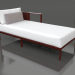 3d model Sofa module, section 2 right (Wine red) - preview