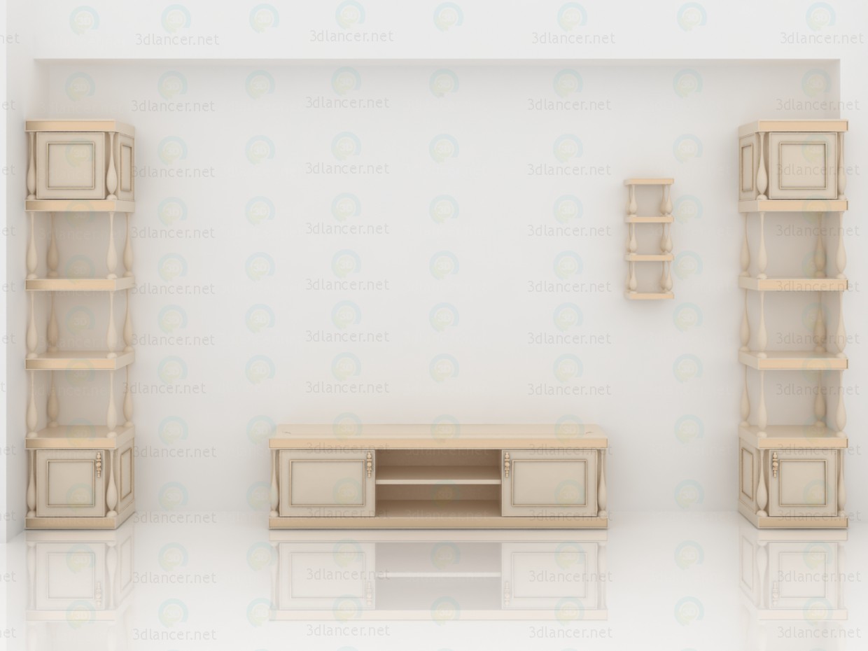 3d Classical living room furniture model buy - render