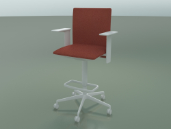 Stool 6505 (5 wheels, with removable padding, adjustable standard 3D armrest, V12)