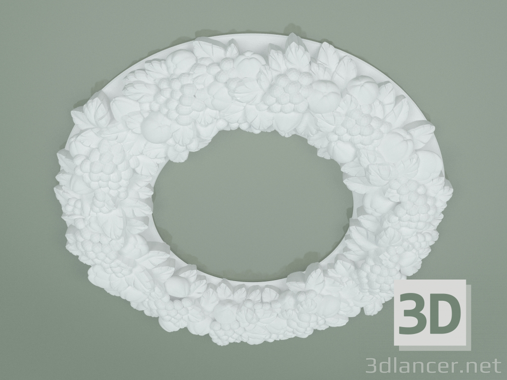 3d model Prefabricated plaster rosette PA040 - preview