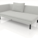 3d model End sofa module 186 with an armrest on the left (metal legs) - preview