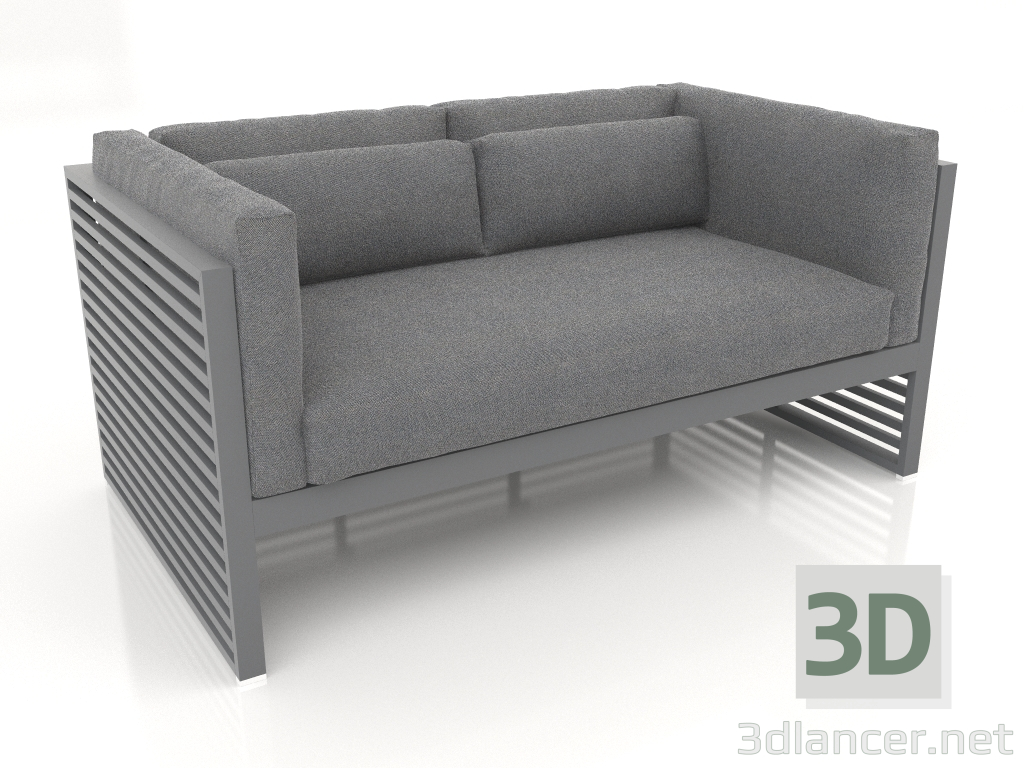 3d model 2-seater sofa (Anthracite) - preview