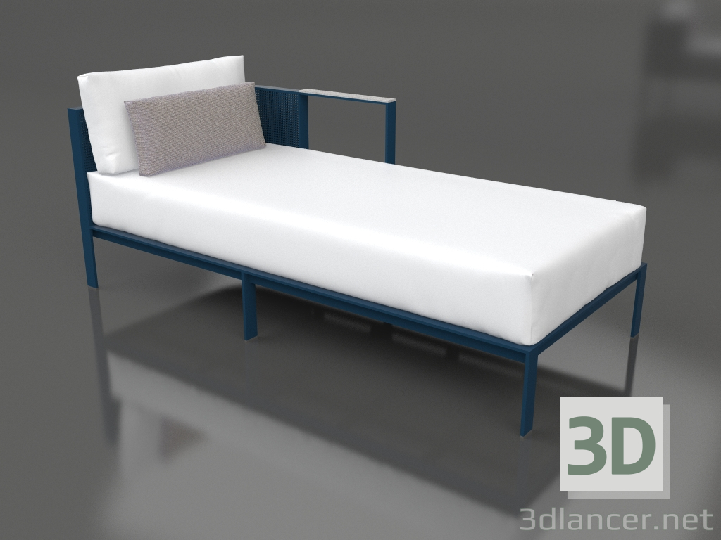 Modelo 3d Módulo de sofá, seção 2 direita (cinza azul) - preview