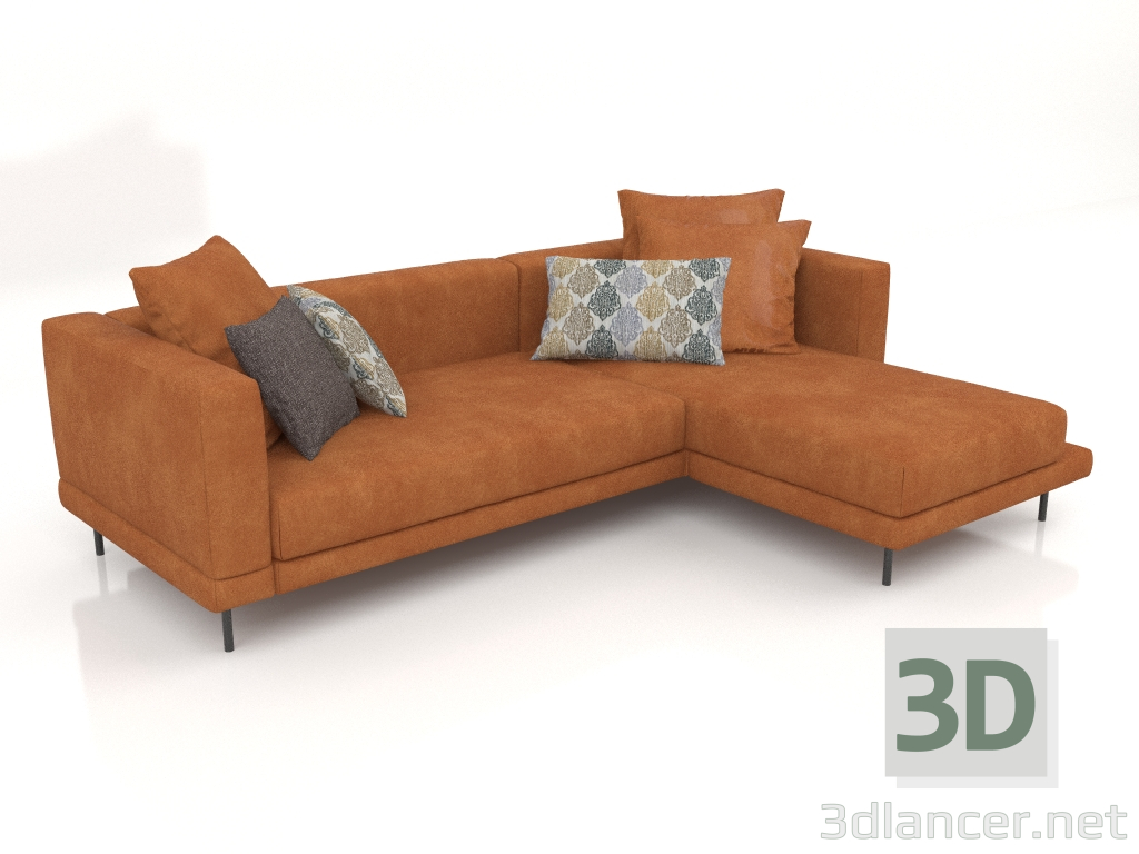 modello 3D Divano Carol 2560 x 1800 (Tessio 33) - anteprima