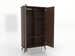 Mobile 4 1000x450x1800 mm (aperto, noce scuro)