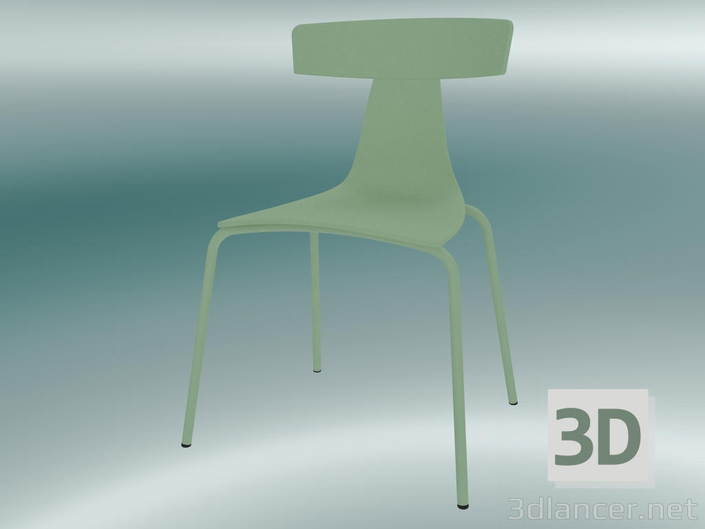 modèle 3D Chaise empilable Chaise en plastique REMO (1417-20, plastique vert pastel, vert pastel) - preview