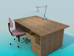 Wooden desk