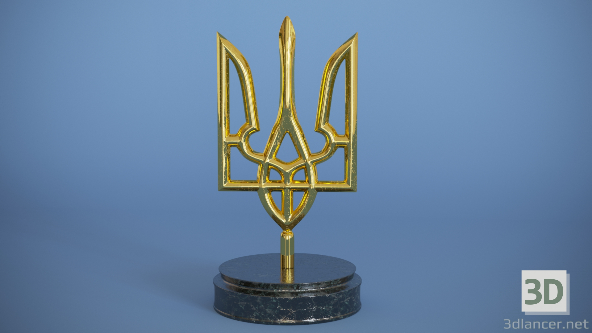 Emblem der Ukraine 3D-Modell kaufen - Rendern