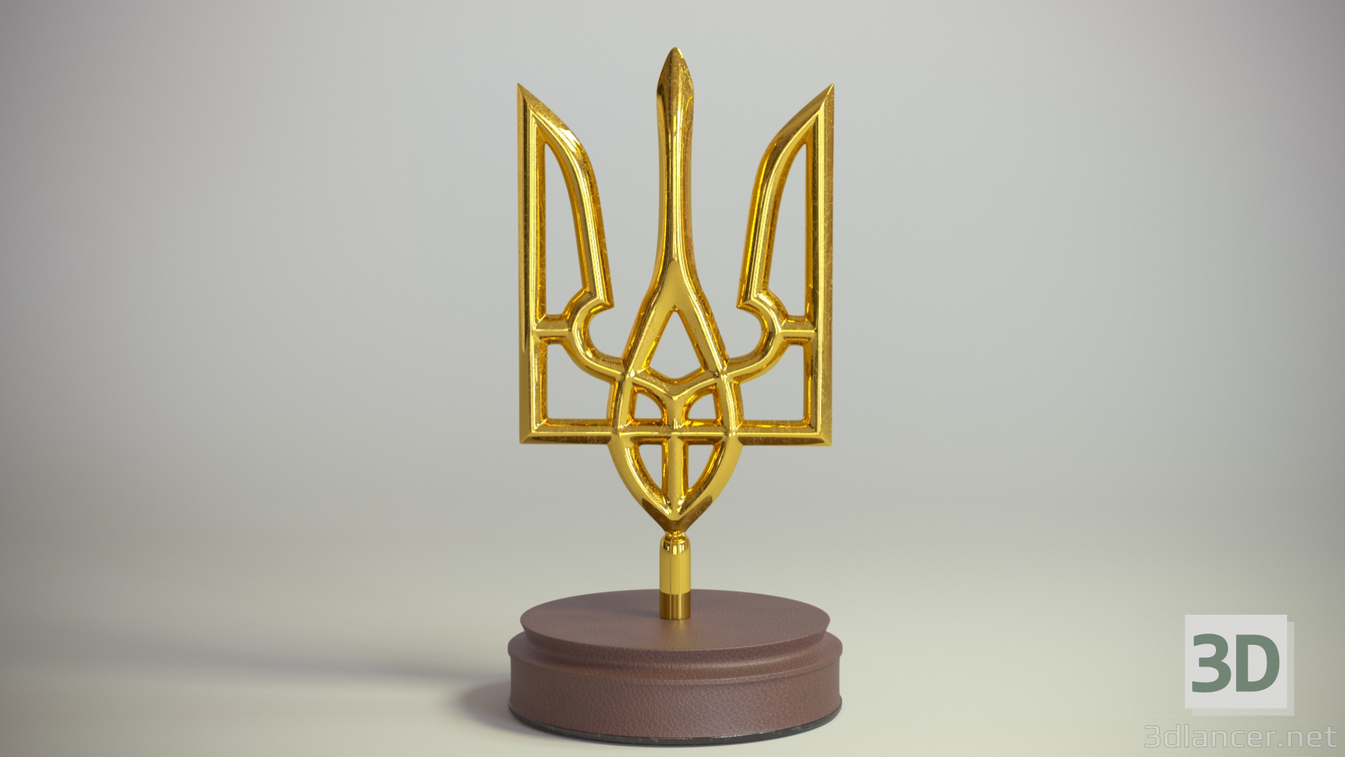 modello 3D di Emblema dell'Ucraina comprare - rendering