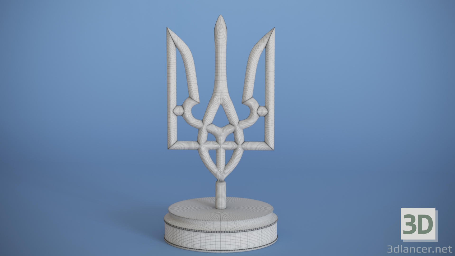 modello 3D di Emblema dell'Ucraina comprare - rendering