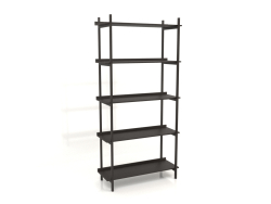 Bookcase ST 02 (1000х400х2020, wood brown dark)