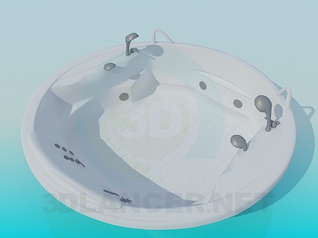 modèle 3D Jacuzzi rond - preview