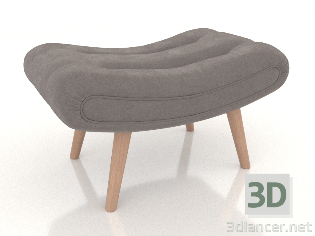 3d model Ottoman Dolce Vita (grey-beige) - preview