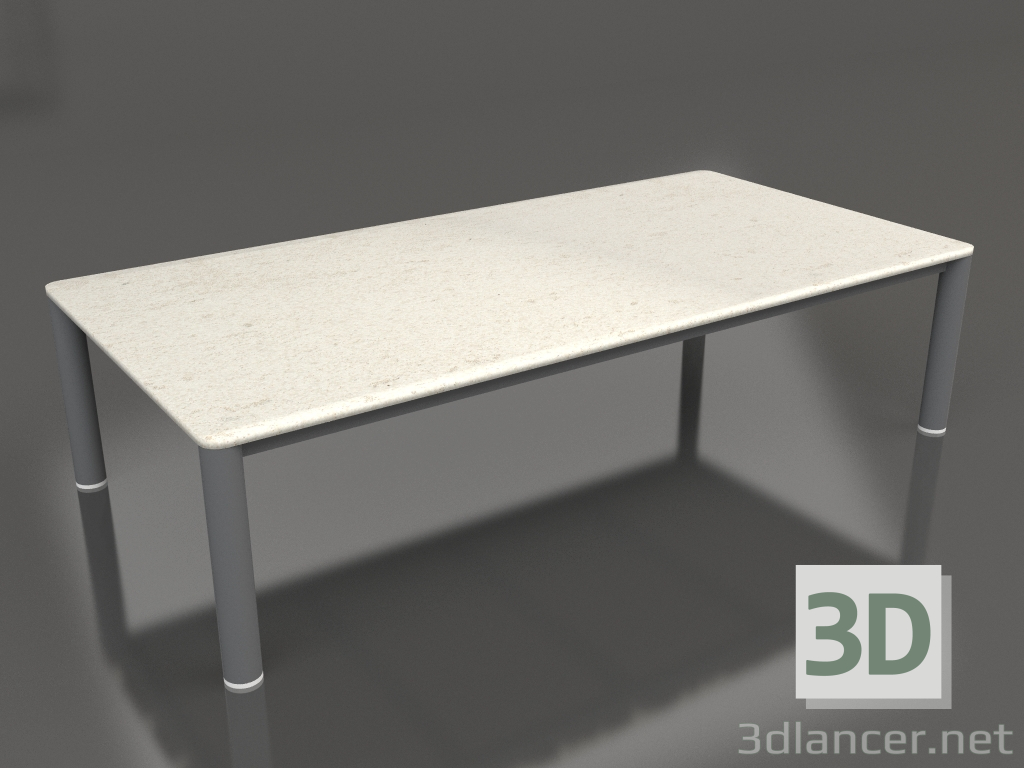 modello 3D Tavolino 70×140 (Antracite, DEKTON Danae) - anteprima