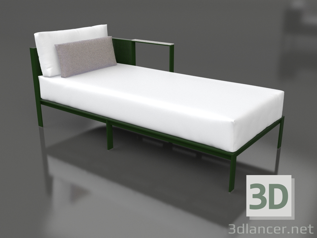 3d model Sofa module, section 2 right (Bottle green) - preview