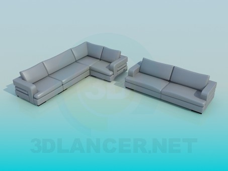 3D modeli Kanepe - önizleme