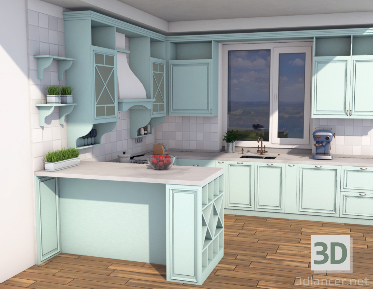 3d model Cocina - vista previa