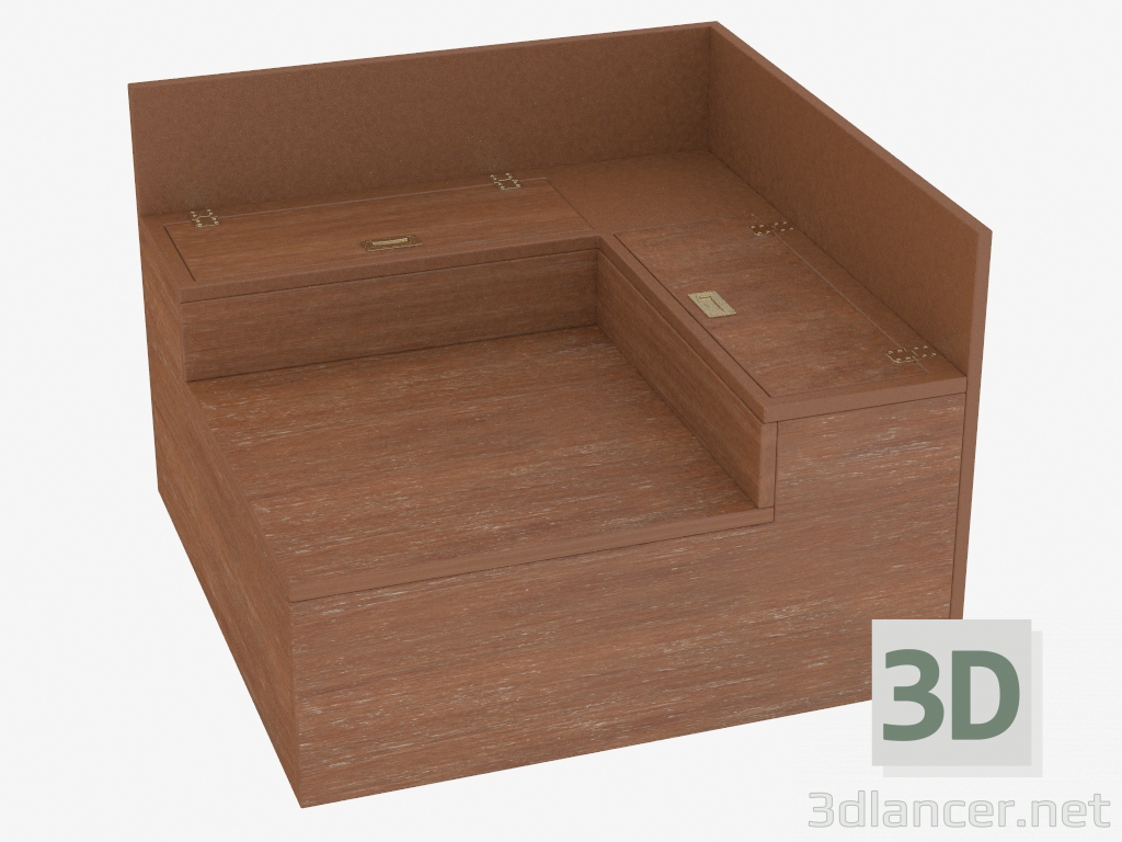 3D Modell Couchtisch Ecke - Vorschau