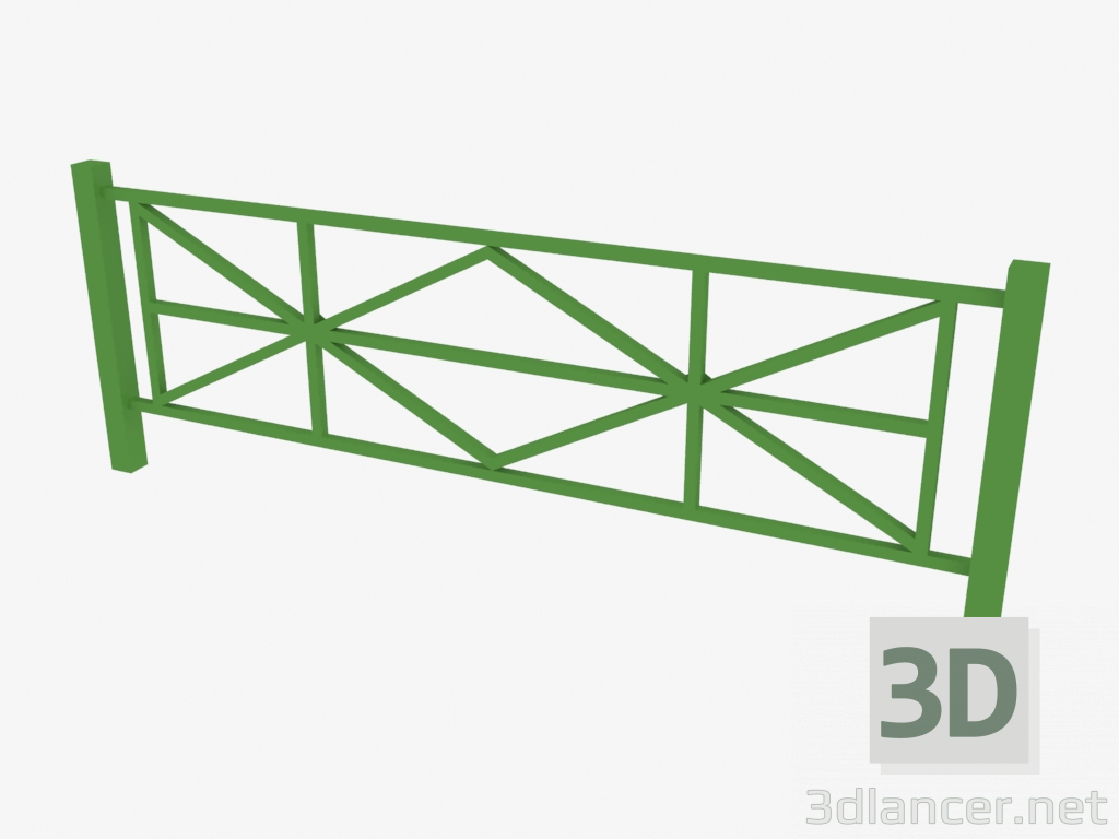 3d модель Ограждение (с 1 стойкой) (10001) – превью