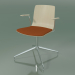 3d model Chair 5910 (4 legs, swivel, with armrests, with seat cushion, white birch) - preview