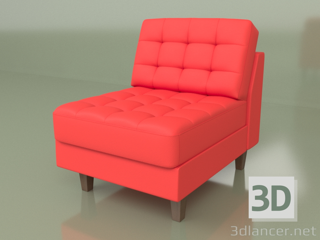 3d model Cosmo de una sola sección (cuero rojo) - vista previa