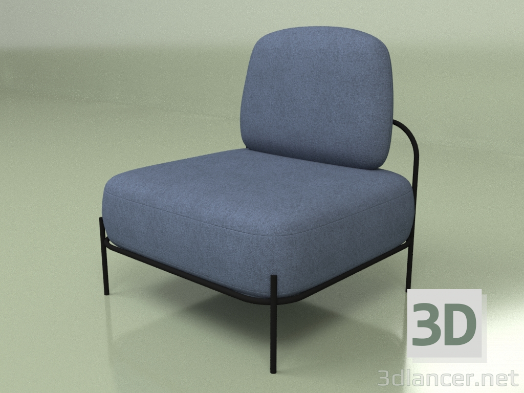 Modelo 3d Poltrona Pawai (azul) - preview