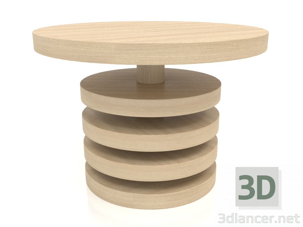 modello 3D Tavolino JT 04 (P=700x500, legno bianco) - anteprima