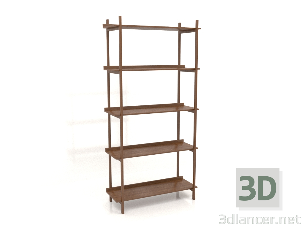 3d модель Стеллаж ST 02 (1000х400х2020, wood brown light) – превью