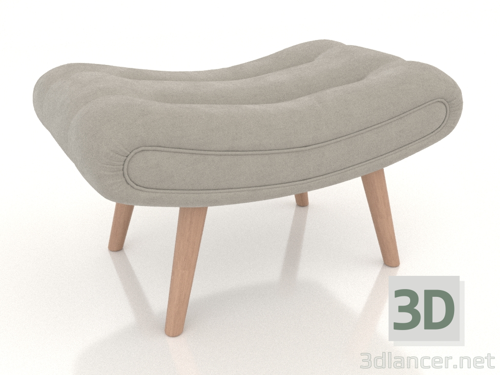 3d model Ottoman Dolce Vita (cream) - preview