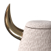 3d Ваза Bull Rough Cashmere and Glossy Gold Horn модель купить - ракурс