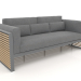 3d model 3-seater sofa with a high back (Anthracite) - preview