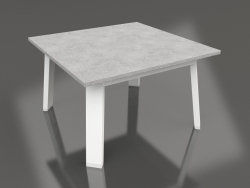 Table d'appoint carrée (Blanc, DEKTON)