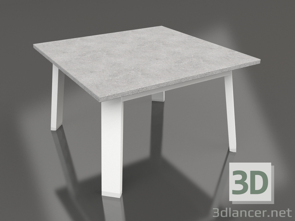 3D modeli Kare yan sehpa (Beyaz, DEKTON) - önizleme