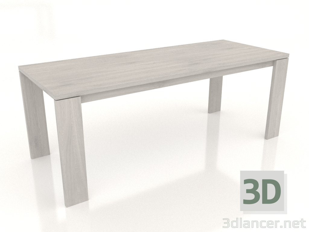 modèle 3D Table à manger BLANK 2000x800x750 mm (chêne blanchi) - preview