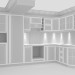 modello 3D di Classico quote altimetriche granito cucina travertino con controsoffitti comprare - rendering