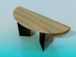 Folding oval table