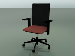 High back chair 6502 (5 castors, with mesh, adjustable standard 3D armrest, V39)