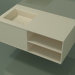 3d model Washbasin with drawer and compartment (06UC524S2, Bone C39, L 96, P 50, H 36 cm) - preview