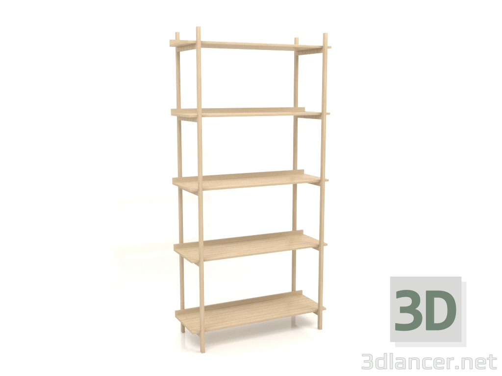 3d model Rack ST 02 (1000x400x2020, blanco madera) - vista previa