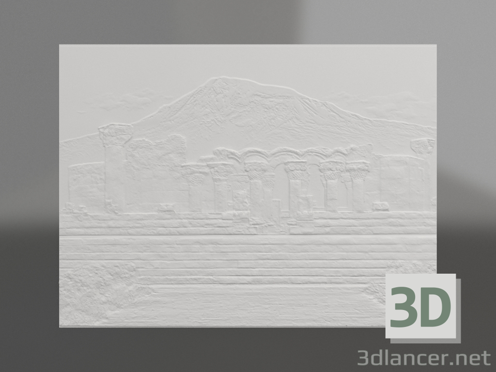 3D Modell Flachrelief Zvartnots - Vorschau