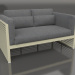 3d model 2-seater sofa with a high back (Gold) - preview