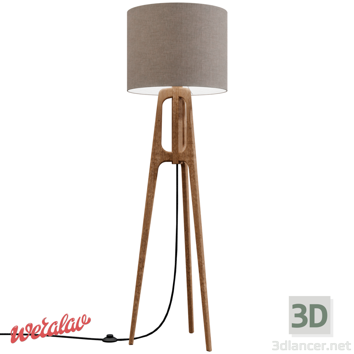 modèle 3D Lampadaire "Élégante" - preview