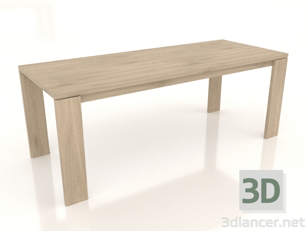3D Modell Esstisch BLANK 2000x800x750 mm (Eiche hell) - Vorschau