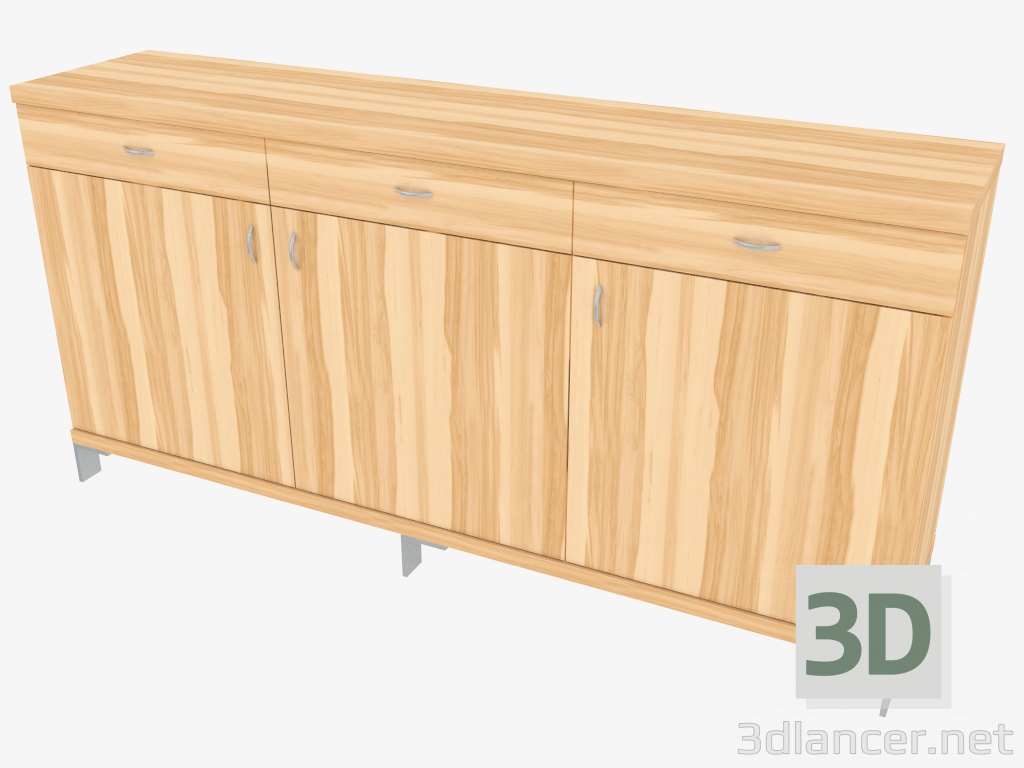 3D Modell Dreiteiliges Buffet (150-42-1) - Vorschau