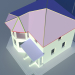 3d model two-storey house - preview