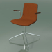 3d model Chair 5911 (4 legs, swivel, with armrests, with front trim, walnut) - preview