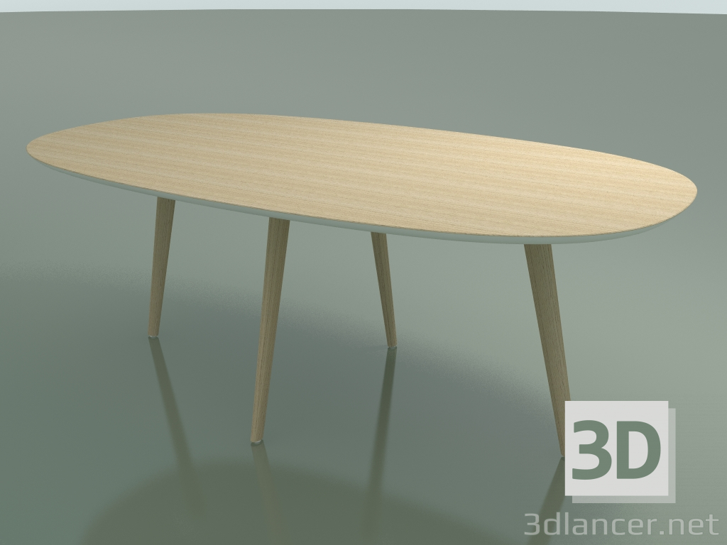 modèle 3D Table ovale 3507 (H 74 - 200x110 cm, M02, Chêne blanchi, option 1) - preview