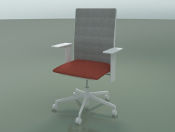 Silla con respaldo alto 6502 (5 ruedas, con malla, reposabrazos 3D estándar ajustable, V12)