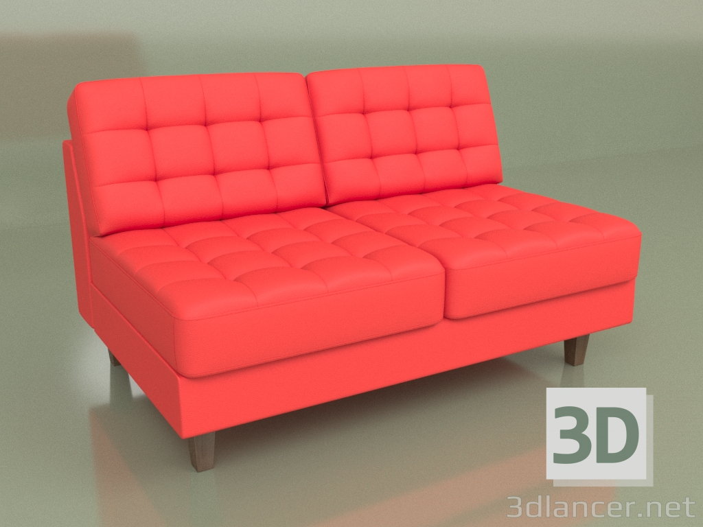 3d model Sección doble Cosmo (cuero rojo) - vista previa