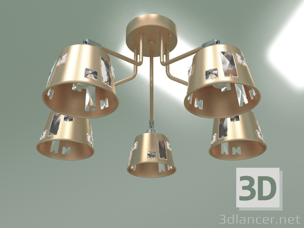 3d model Araña de techo Benna 70105-5 (champagne) - vista previa